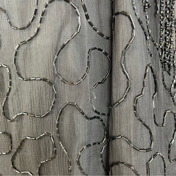 JMD New York Silk Beaded Cardigan Jacket Black Size Small - Picture 2 of 8